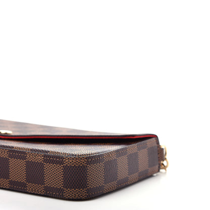 Louis Vuitton Damier Ebene Pochette Felicie Chain Wallet 11 of 12