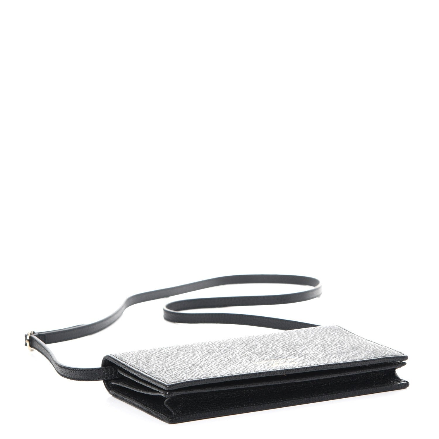 Gucci Dollar Calfskin Mini Swing Wallet Bag Black 4 of 8