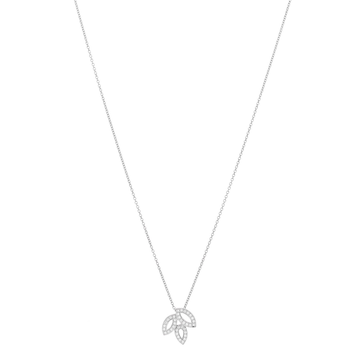 Harry Winston Platinum Diamond Small Lily Cluster Pendant Necklace 1 of 4