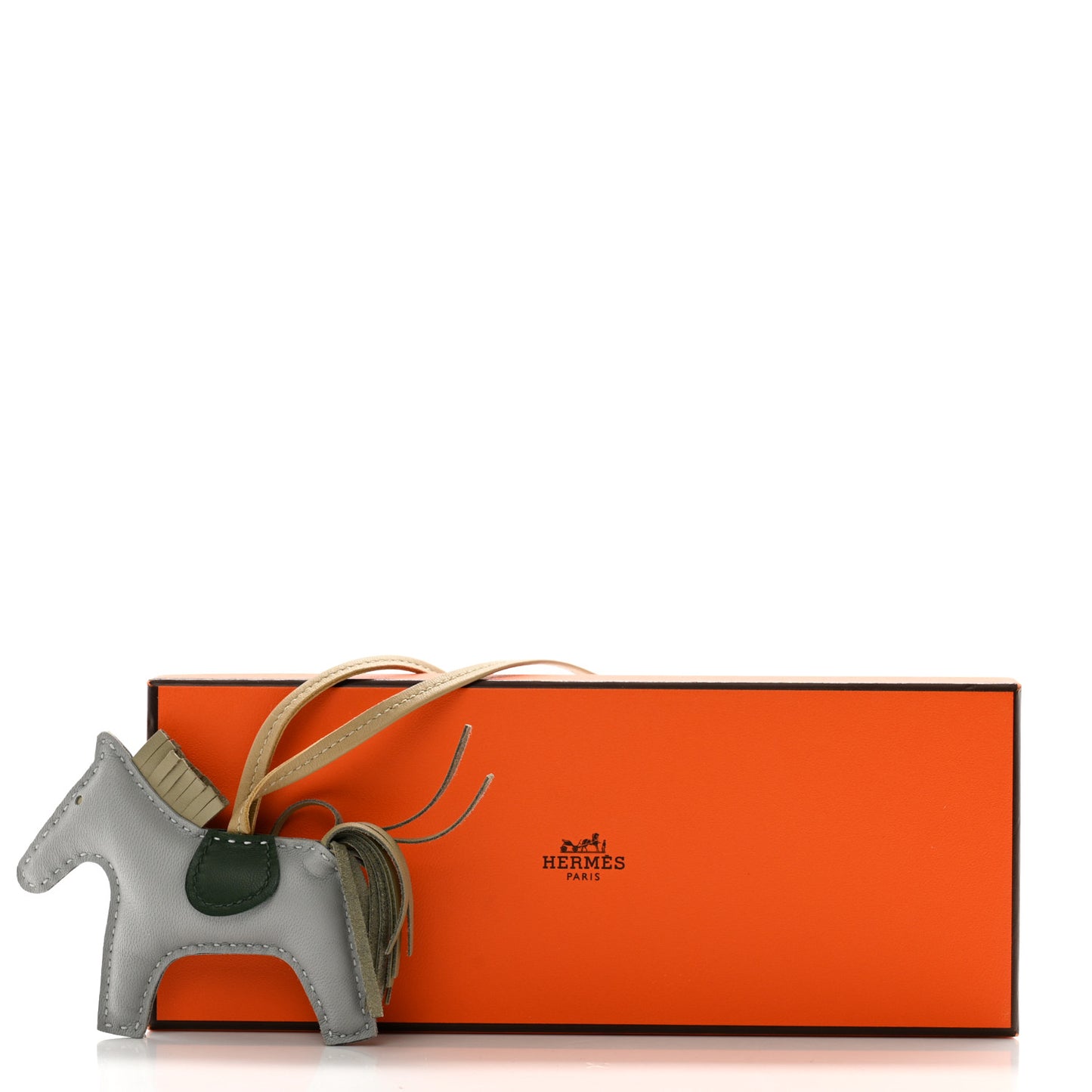 Milo Lambskin Grigri Rodeo Horse Bag Charm PM Bleu Glacier Sauge Vert Anglais Trench