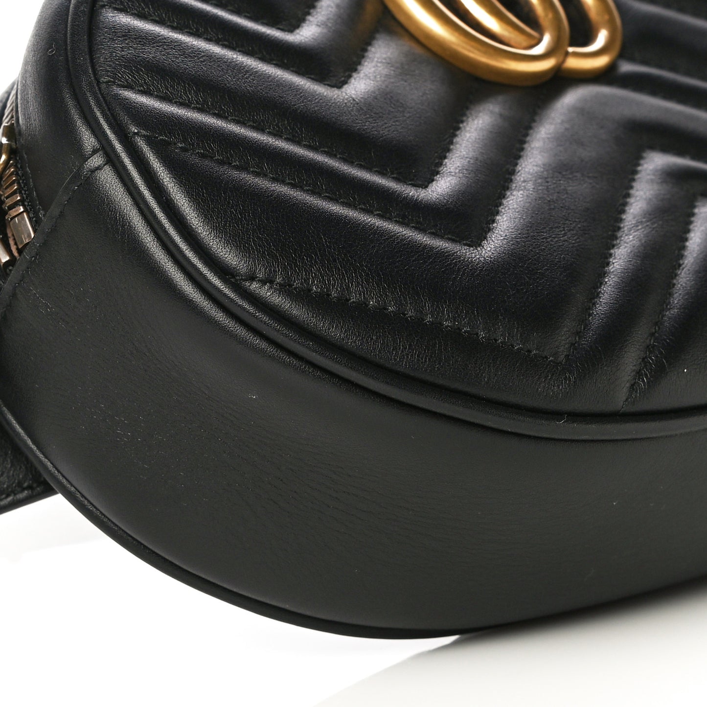 Calfskin Matelasse GG Marmont Belt Bag 75 30 Black