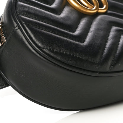 Gucci Calfskin Matelasse GG Marmont Belt Bag 75 30 Black 10 of 14