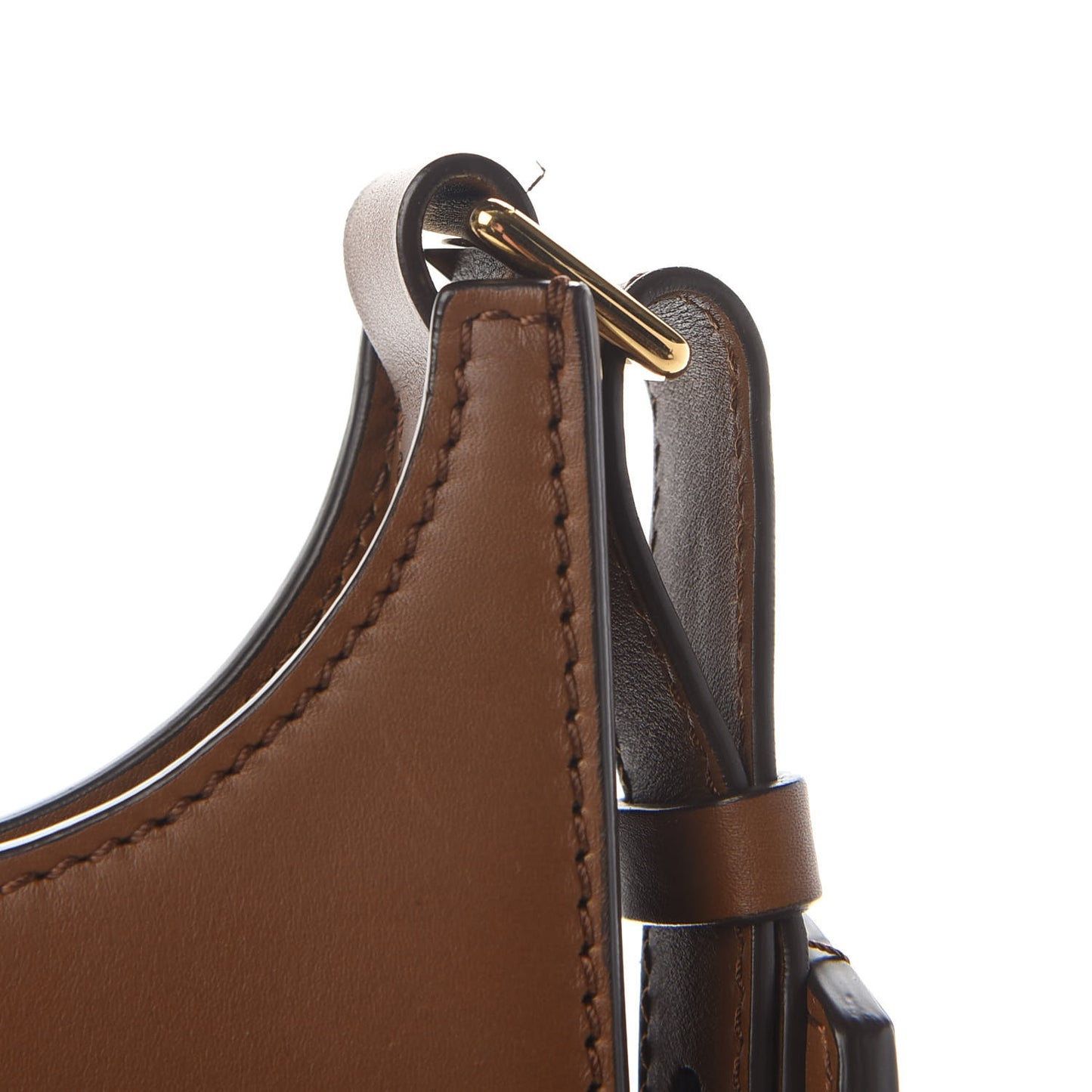 Calfskin T Twist Crossbody Bag Brown