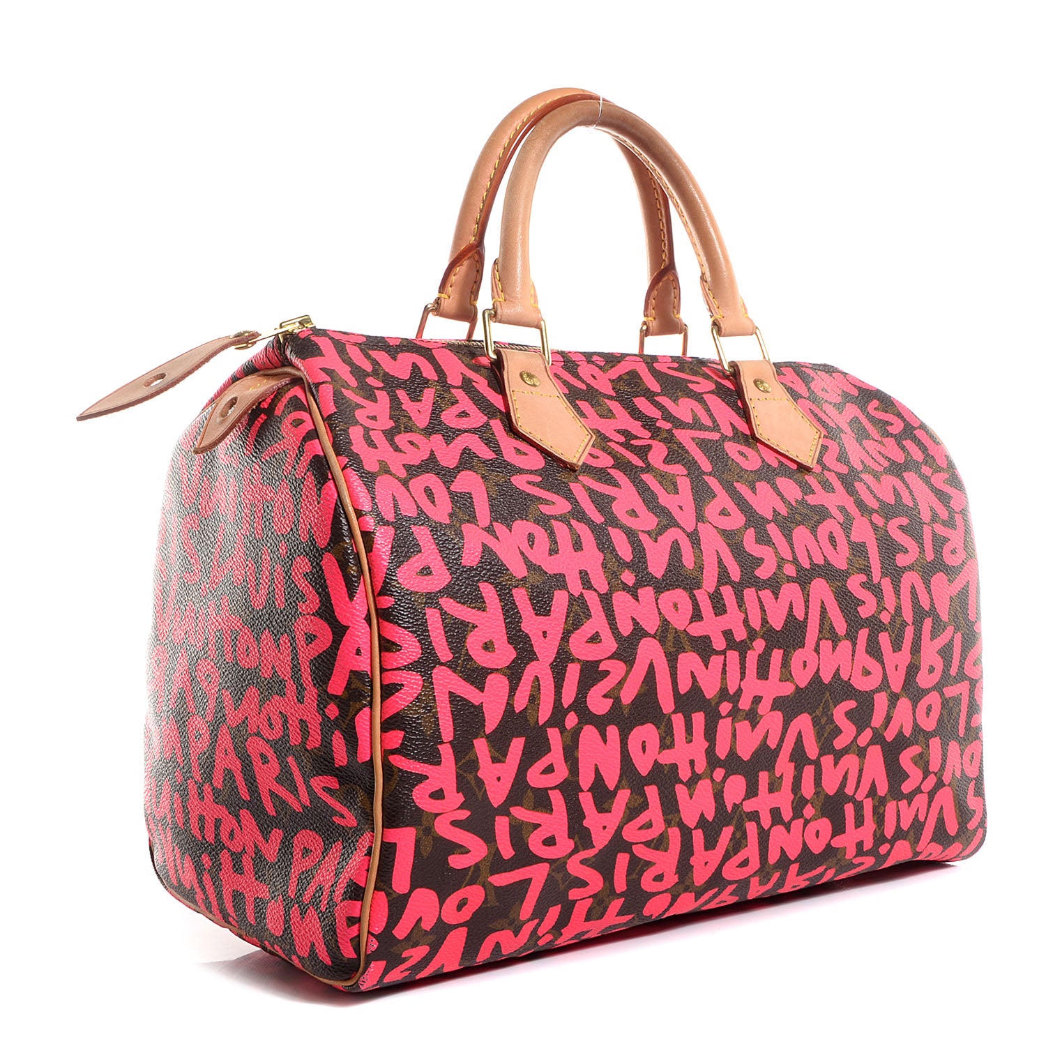 Louis Vuitton Monogram Graffiti Speedy 30 Fuchsia 3 of 7