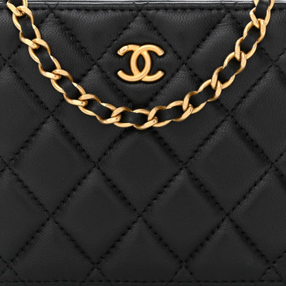 Chanel Lambskin Quilted CC Pearl Crush Camera Case Black 8 of 11