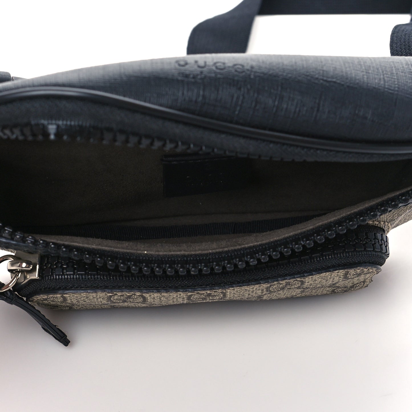 GG Supreme Monogram Belt Bag Black