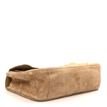 Chanel Suede Calfskin Small Souplissimo Maxi Flap Dark Beige 4 of 10