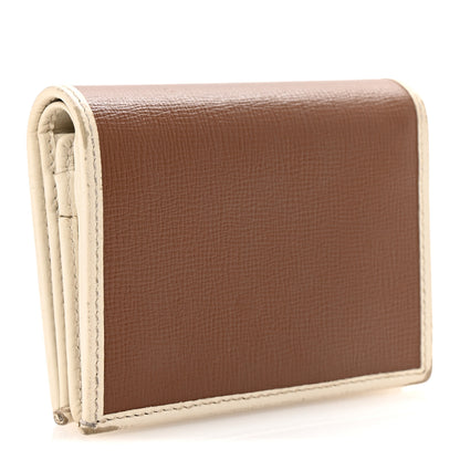 Gucci Azalea Calfskin Horsebit 1955 Card Case Wallet Black Brown Sugar Mystic White 3 of 7