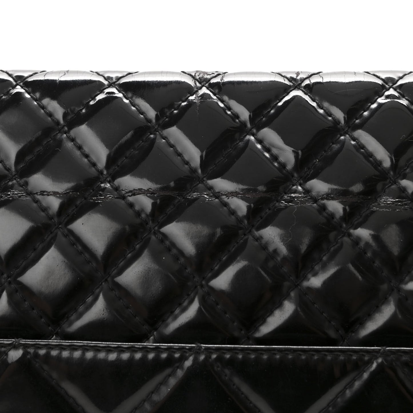 Vinyl Quilted In the Business Flap Bag Black