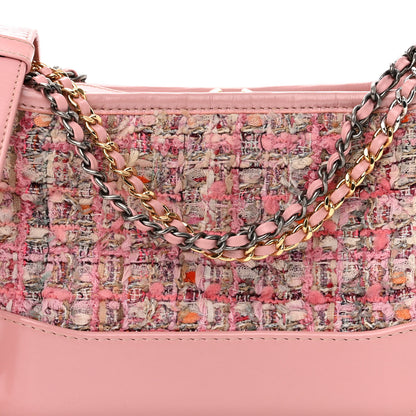 Chanel Tweed Calfskin Small Gabrielle Hobo Light Pink 7 of 10