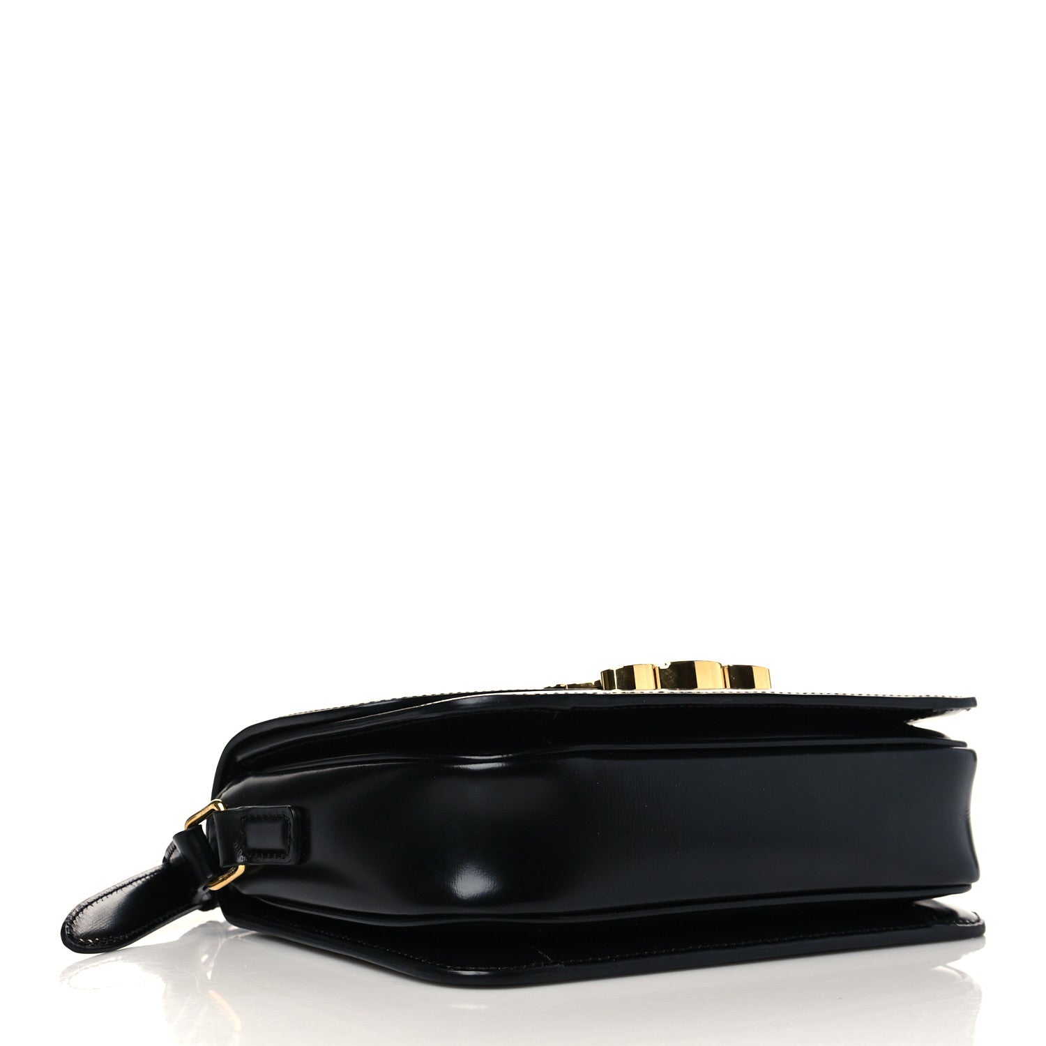 Celine Shiny Calfskin Medium Triomphe Black 4 of 6