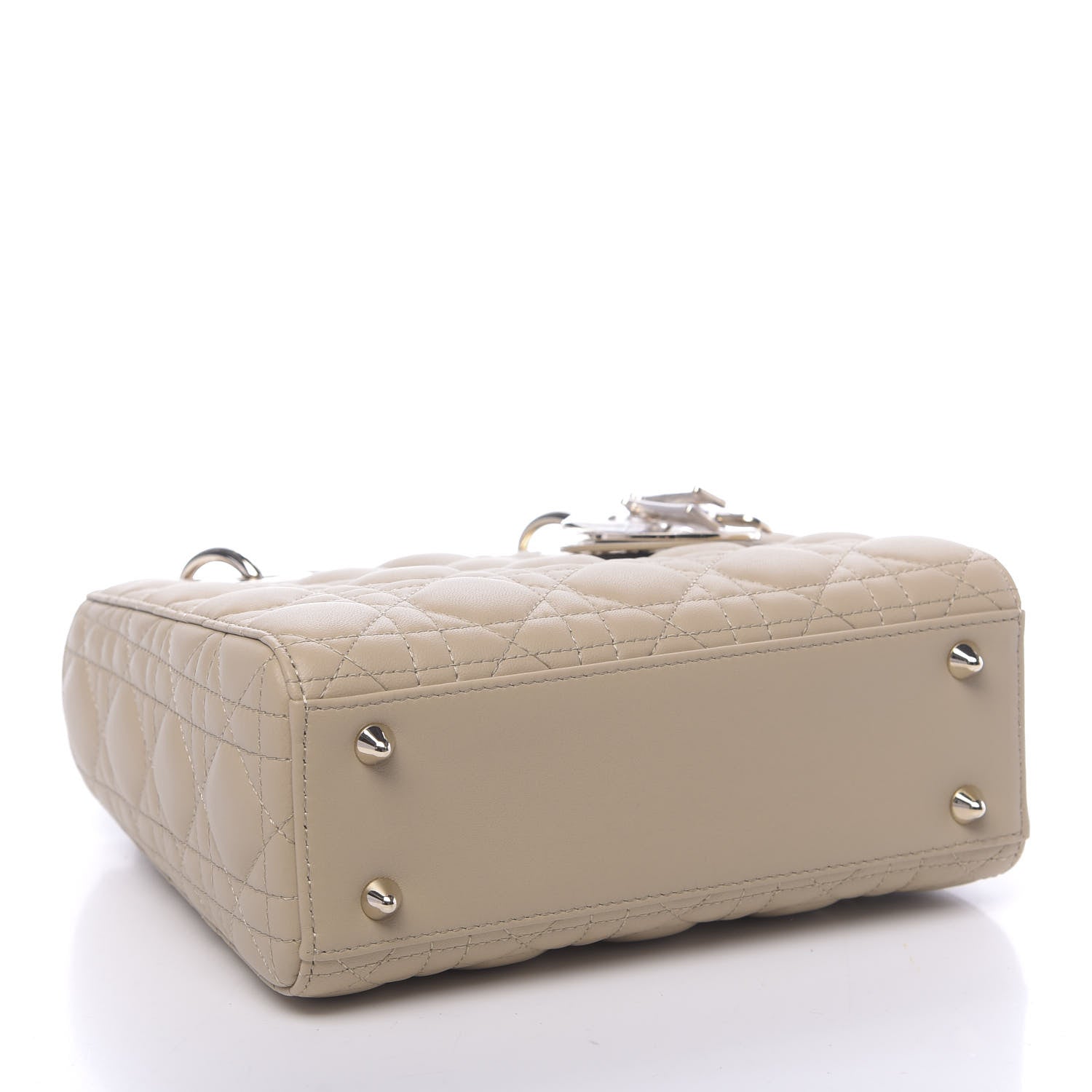 Christian Dior Lambskin Cannage Small My ABCDior Lady Dior Beige 4 of 11