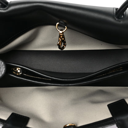 Chanel Calfskin Denim Stitched Urban Essentials Small Shopping Bag Blue Black 4 of 10