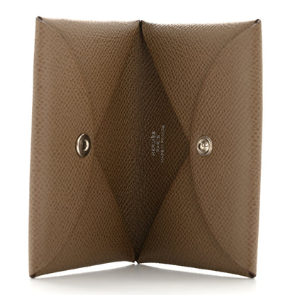 Hermes Epsom Calvi Card Case Etoupe 5 of 8
