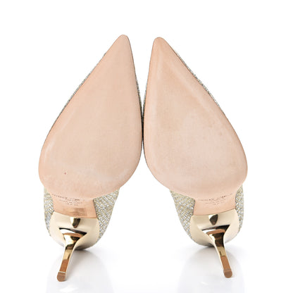 Jimmy Choo Glitter Marvel 100 Pumps 37.5 Champagne 5 of 10