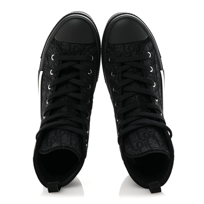 Christian Dior Maxi Oblique Mens B23 High Top Sneakers 43 Black 2 of 10