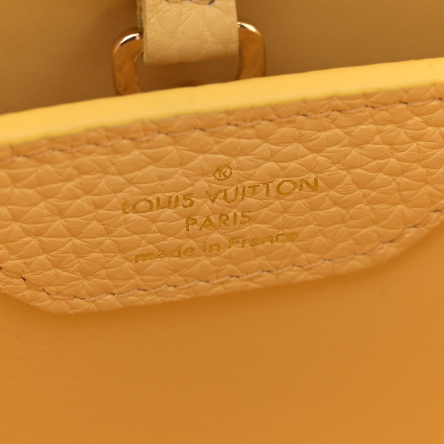 Louis Vuitton Canvas Taurillon Capucines BB Plume Yellow 6 of 12