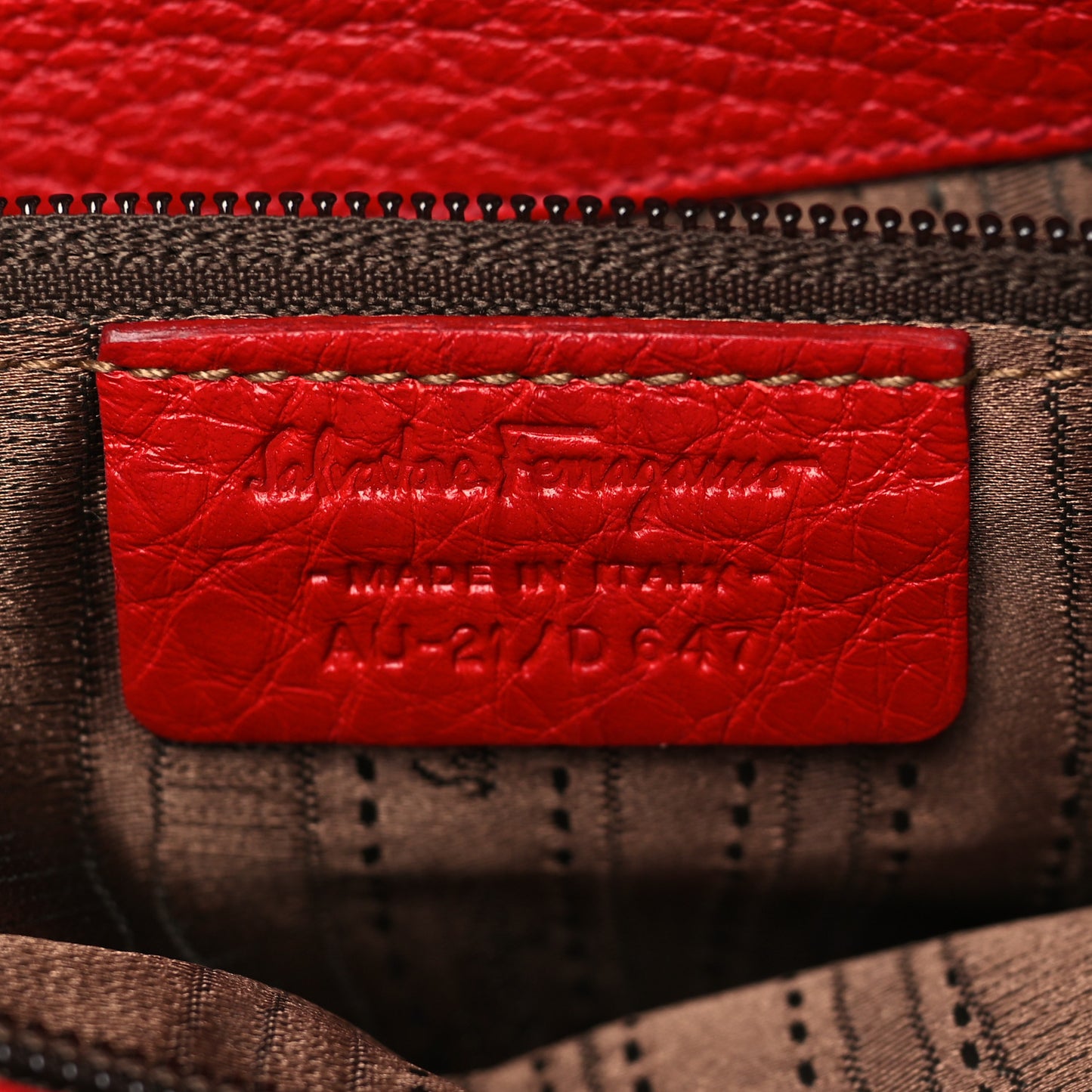 Calfskin Gancini Crossbody Red
