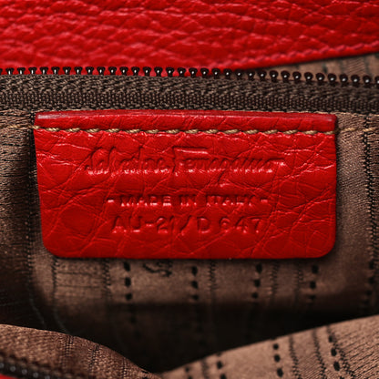 Salvatore Ferragamo Calfskin Gancini Crossbody Red 7 of 10
