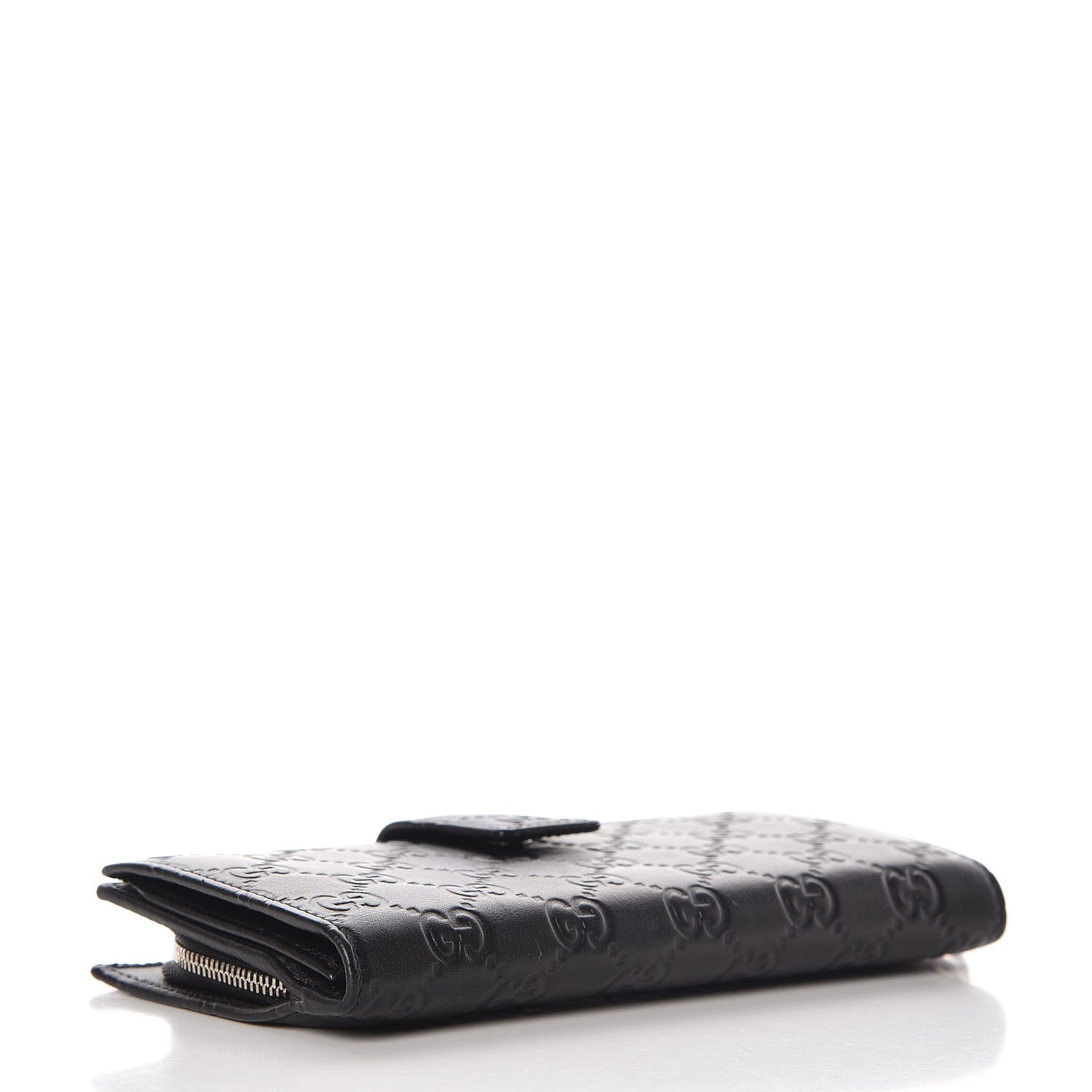 Gucci Guccissima Twins Continental Flap Wallet Black 4 of 11