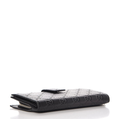 Gucci Guccissima Twins Continental Flap Wallet Black 4 of 11