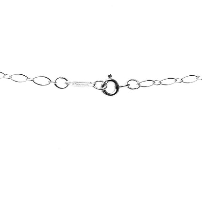 Tiffany Sterling Silver Oval Key Pendant Link Necklace 3 of 5