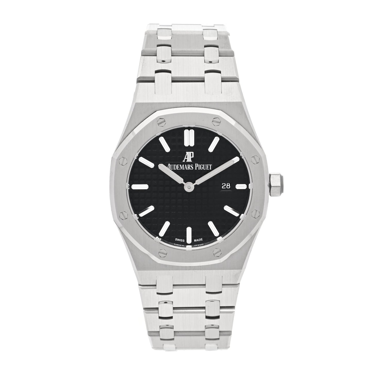 Stainless Steel 33mm Royal Oak Quartz Watch Black 67650ST.OO.1261ST.01