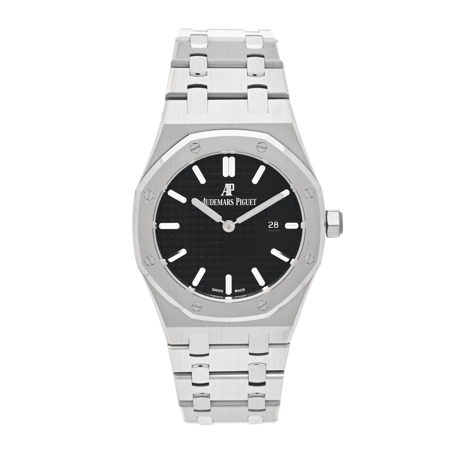 Audemars Piguet Stainless Steel 33mm Royal Oak Quartz Watch Black 67650ST.OO.1261ST.01 1 of 5