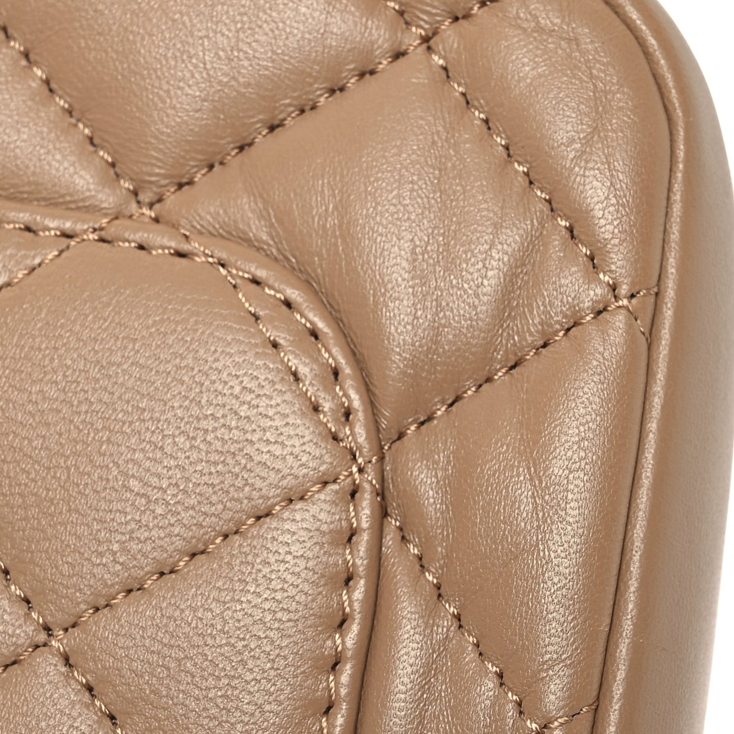 Lambskin Quilted Mini Heart Charms Flap Beige