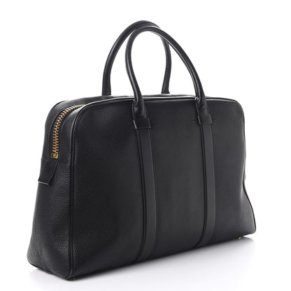 Tom Ford Calfskin Buckley Flat Trapeze Briefcase Black 3 of 12