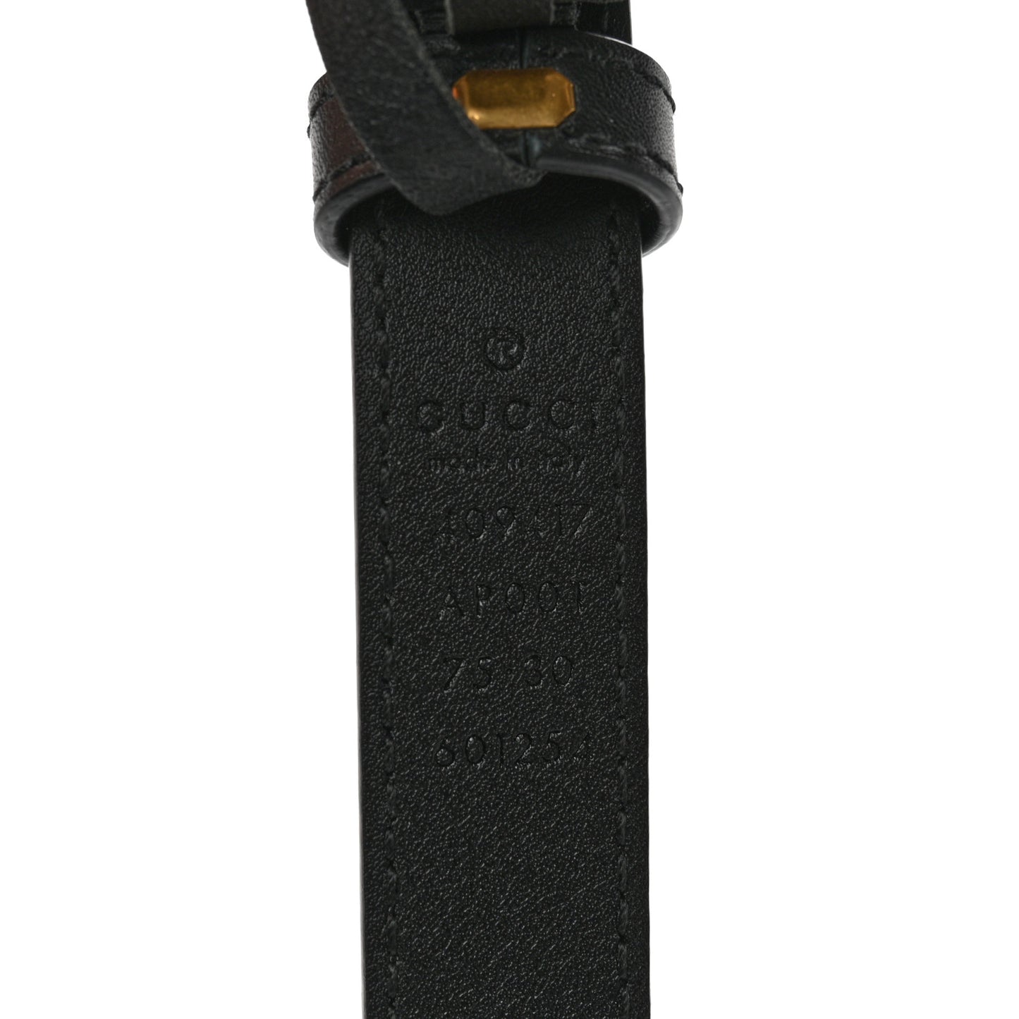 Calfskin Double G 20mm Belt 75 30 Black