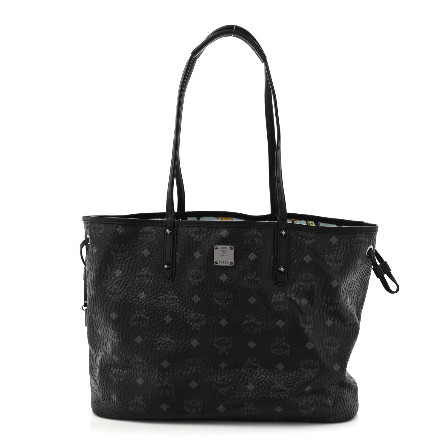 MCM Visetos Medium Project Reversible Shopper Tote Black 1 of 20
