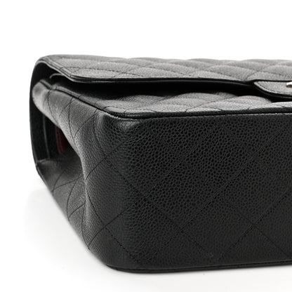 Chanel Caviar Quilted Jumbo Double Flap Black 9 of 10