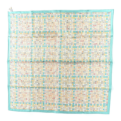 Hermes Silk Bolduc Au Carre Scarf 90 Vert D'Eau Beige 1 of 2