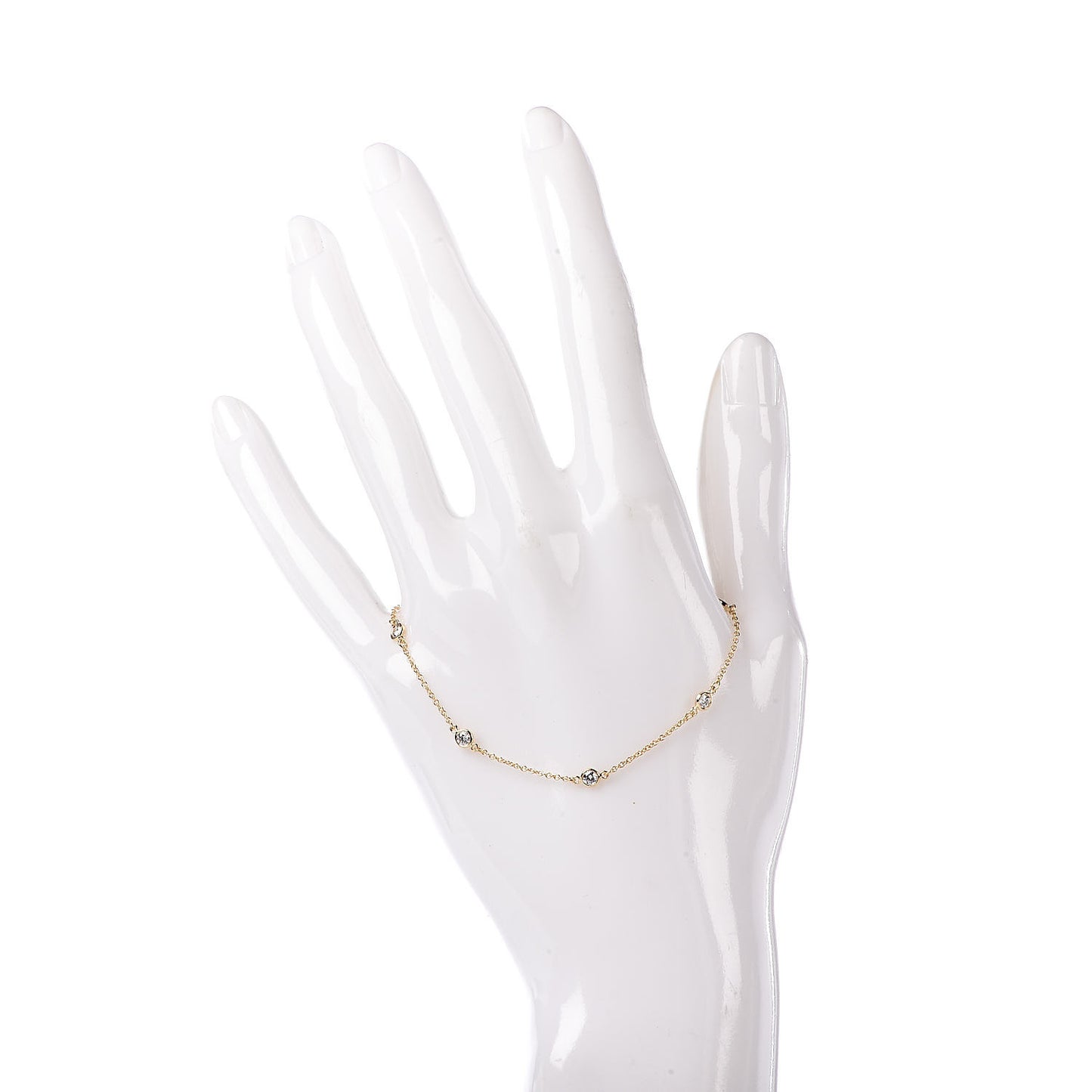 18K Yellow Gold Diamond .30ctw Elsa Peretti Diamonds by the Yard Station Bracelet