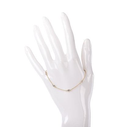 Tiffany 18K Yellow Gold Diamond .30ctw Elsa Peretti Diamonds by the Yard Station Bracelet 2 of 7