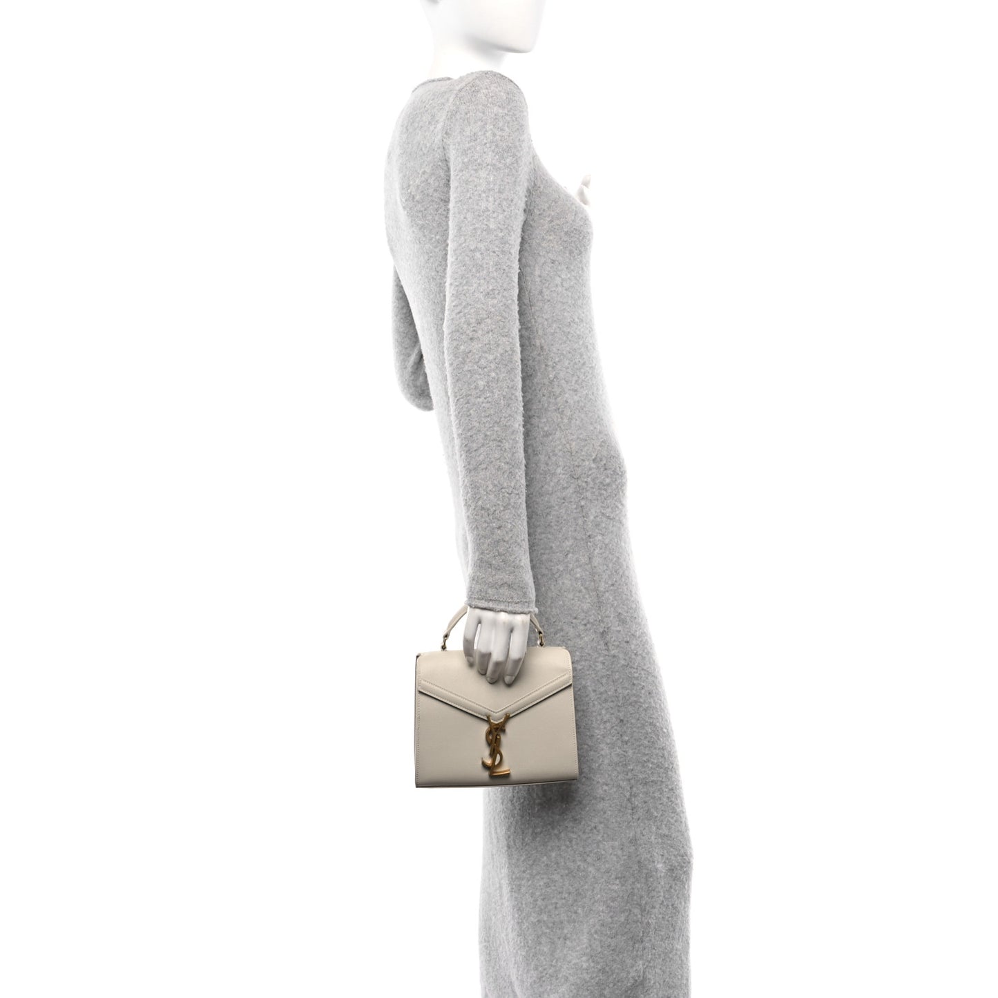 Grain de Poudre Mini Classic Monogram Cassandra Top Handle Crema Soft Rouge Legion