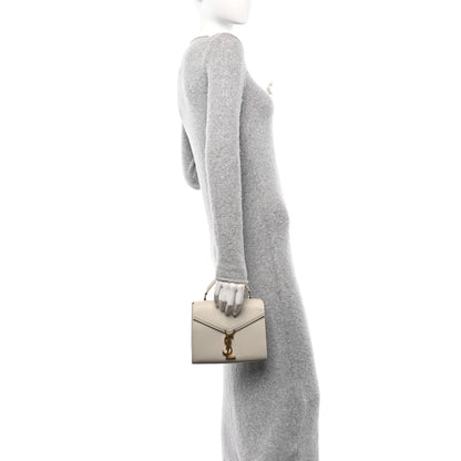 Saint Laurent Grain de Poudre Mini Classic Monogram Cassandra Top Handle Crema Soft Rouge Legion 2 of 9