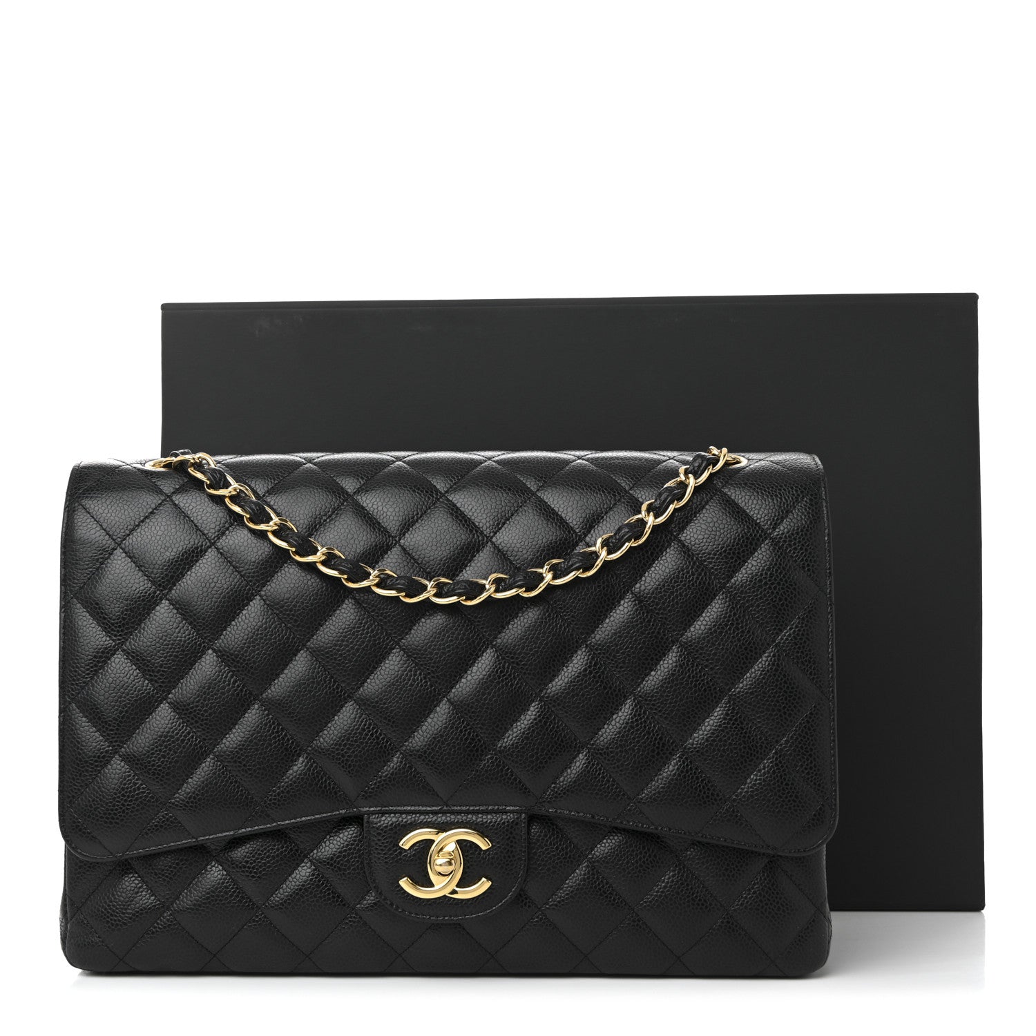 Chanel Caviar Quilted Maxi Double Flap Black 11 of 11