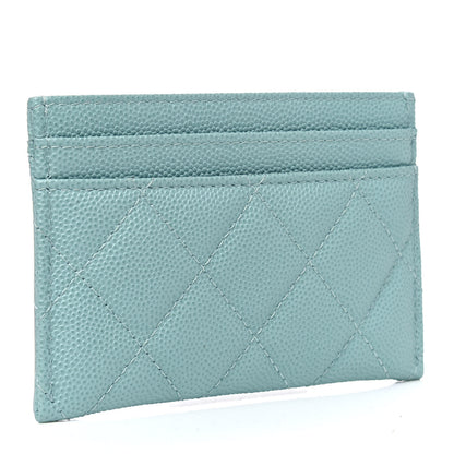 Chanel Caviar Quilted Filigree Card Holder Light Blue 2 of 6