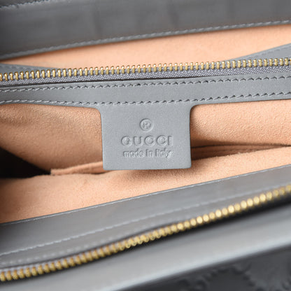Gucci Soft Guccissima Signature Medium Shoulder Tote Bag Deep Grey 6 of 14