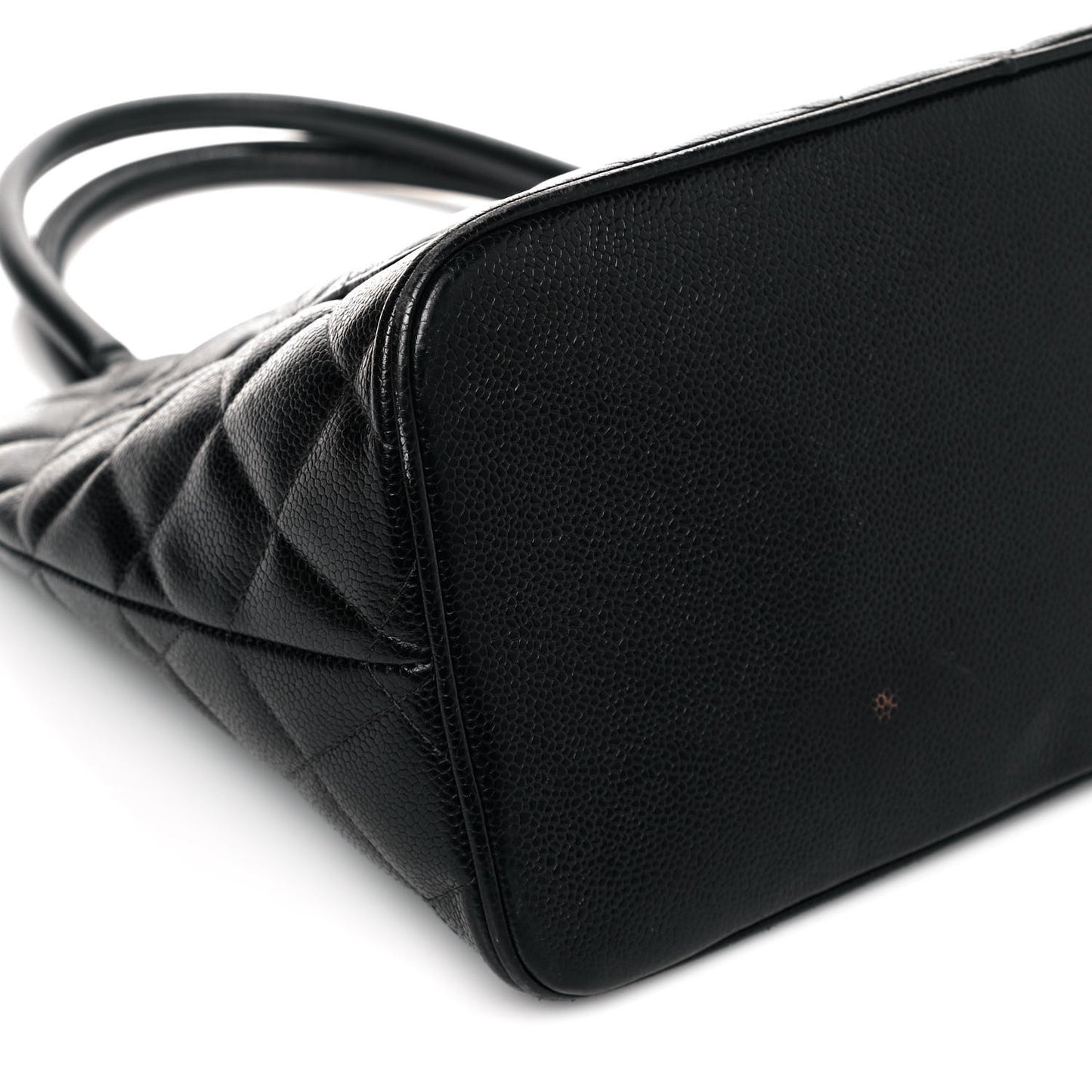 Caviar Quilted Medallion Tote Black