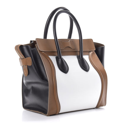 Celine Smooth Calfskin Mini Tri-Color Luggage White 3 of 13