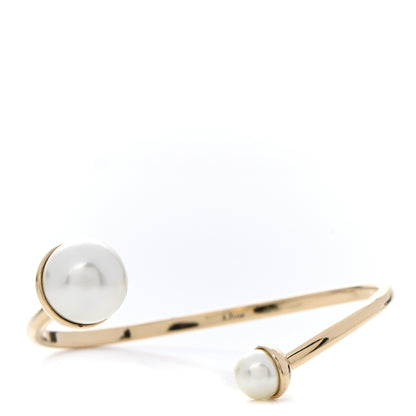 Christian Dior Metal Double Pearl Bracelet Gold 1 of 5