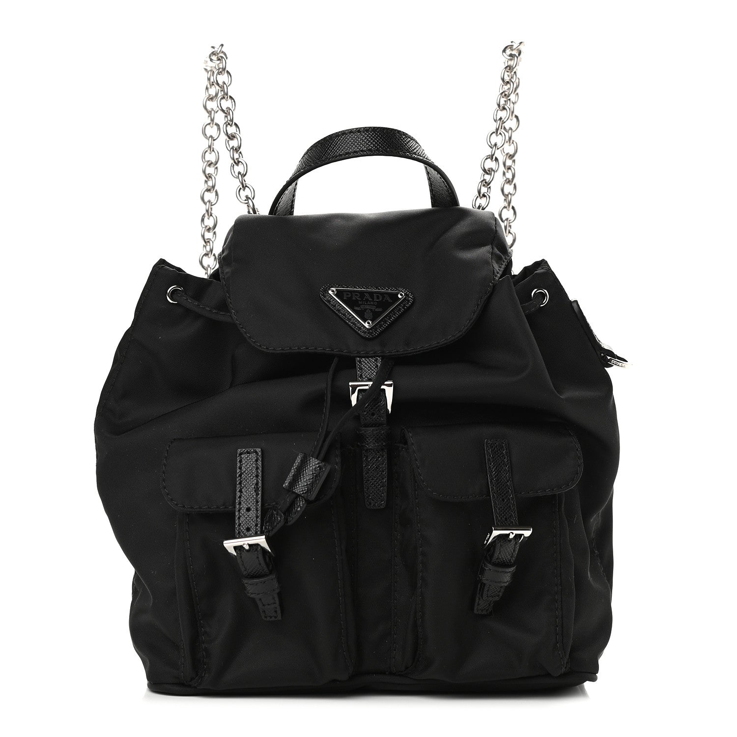 Prada Nylon Vela Mini Crossbody Backpack Black 1 of 8