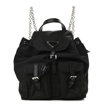 Prada Nylon Vela Mini Crossbody Backpack Black 1 of 8