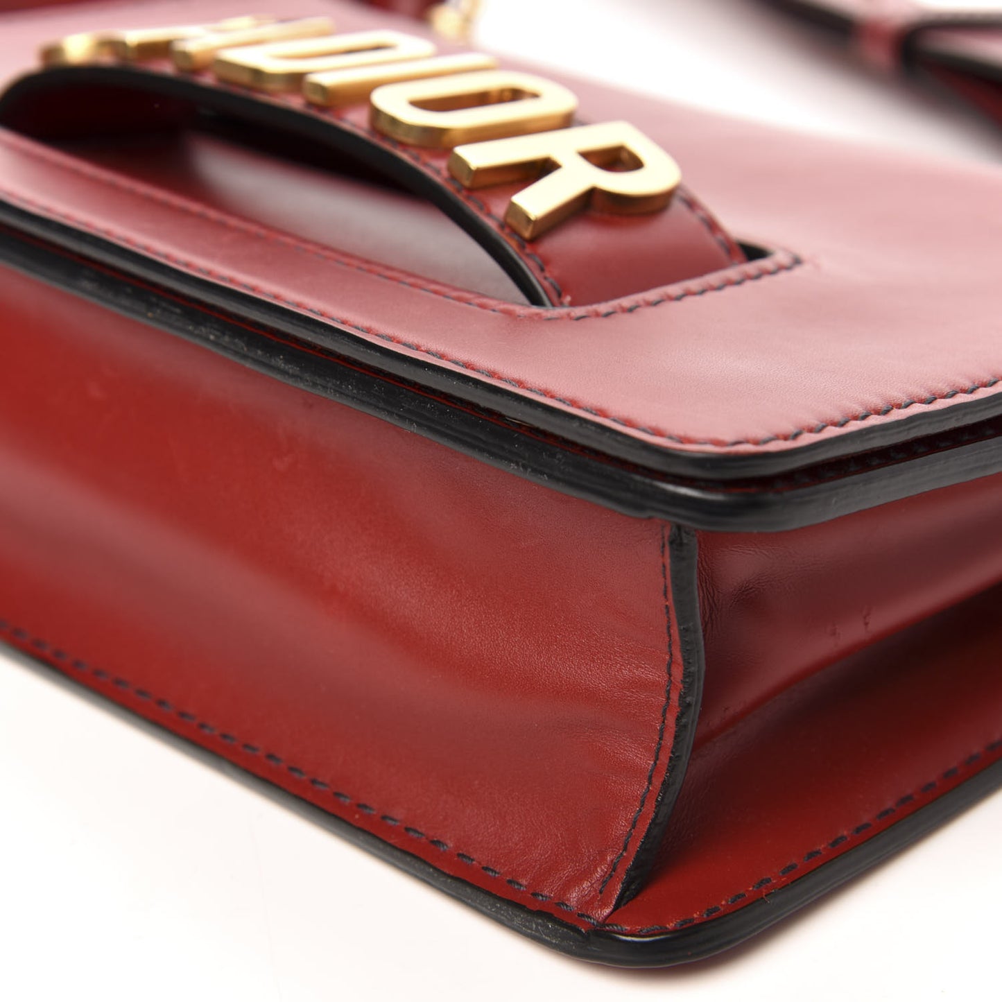 Smooth Calfskin Studded Dio(r)evolution Flap Bag Red