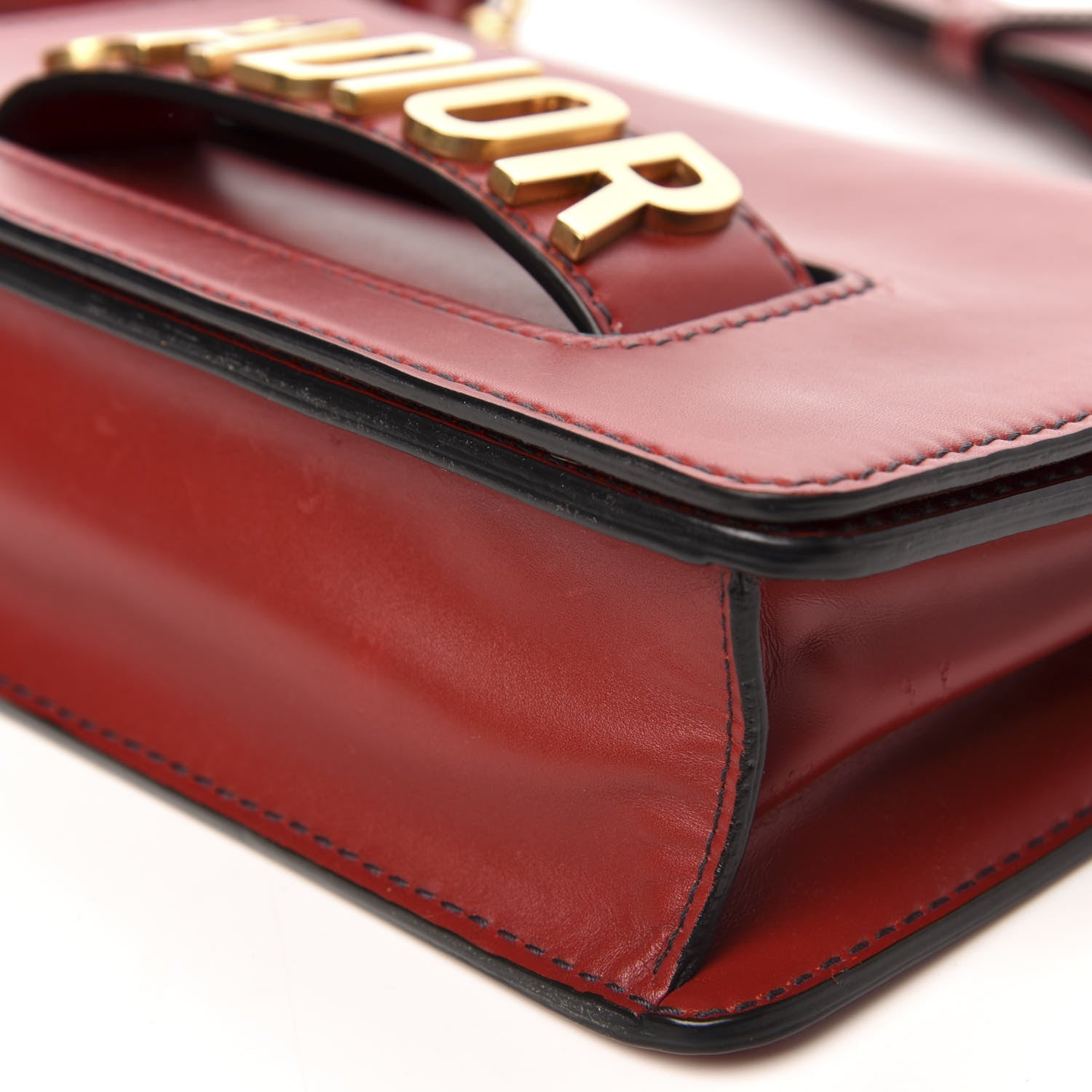 Christian Dior Smooth Calfskin Studded Dio(r)evolution Flap Bag Red 6 of 10