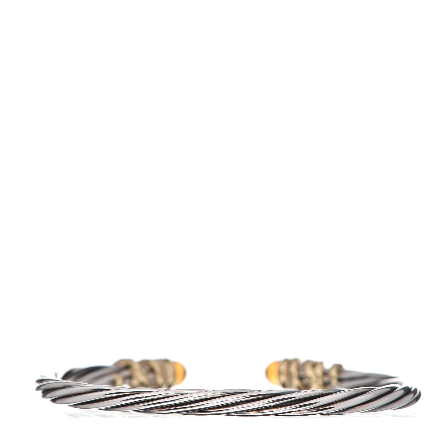 Sterling Silver 18K Yellow Gold Diamond Citrine Helena Cuff Bracelet