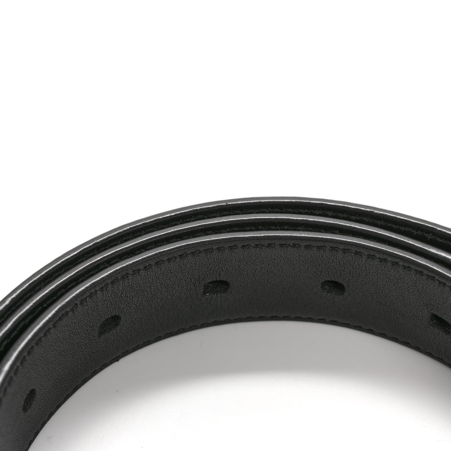 Lambskin Monogram Cassandre Square Buckle Belt 100 40 Black